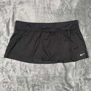 Nike Running Skort Womens XL Black Lined Athletic Lightweight Zip Pocket Skirt